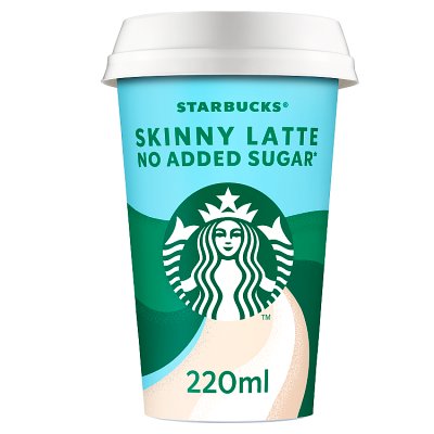 Starbucks Skinny Latte lactose free iced coffee 220ml, imported from the UK