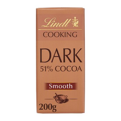 Lindt smooth cooking chocolate 51% 200g (British brand)