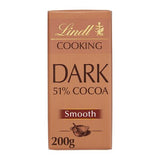 Lindt smooth cooking chocolate 51% 200g (British brand)
