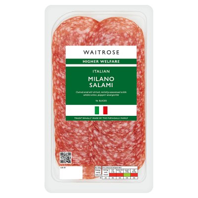 Waitrose Milano salami 80g, imported from the UK