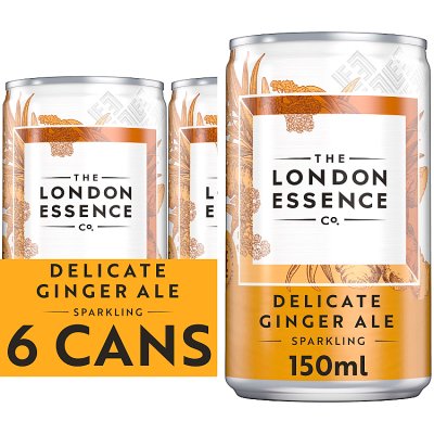 London Essence Co ginger ale cans 6x150ml (British brand)