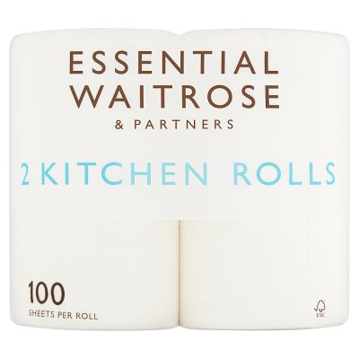 Waitrose Essential Kitchen Rolls 2x100 sheets, UK version