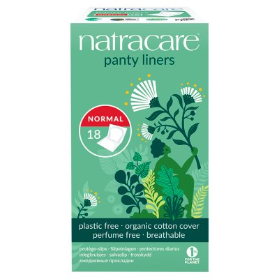 Natracare panty liners normal 18s (British brand)