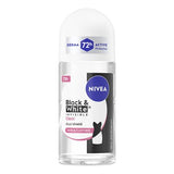 Nivea Black & White Invisible roll-on deodorant 50ml - British product