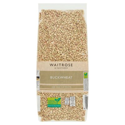 Waitrose buckwheat 500g dry grain pack, UK version