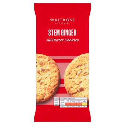 Waitrose stem ginger all butter cookies 200g - British product