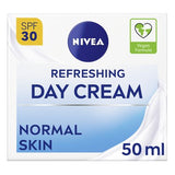 NIVEA Refreshing Day Cream SPF30 normal skin 50ml, imported from the UK