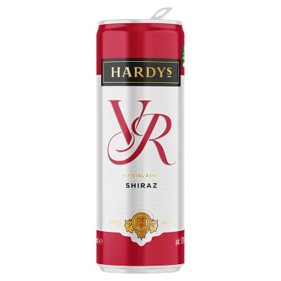 Hardys VR Shiraz red wine in a 25cl can, UK version