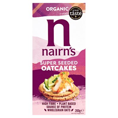 Nairn's Super Seeded Oatcakes 200g pack, UK version