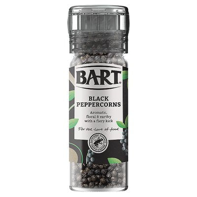 Bart black peppercorn mill 42g whole peppercorns (British brand)