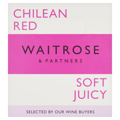 Waitrose Chilean red wine bag in box 2.25L - British product