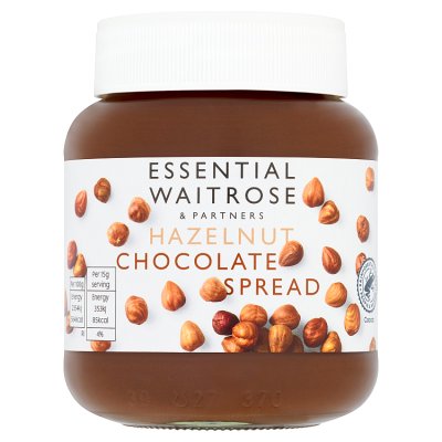 Waitrose hazelnut chocolate spread 400g (British brand)