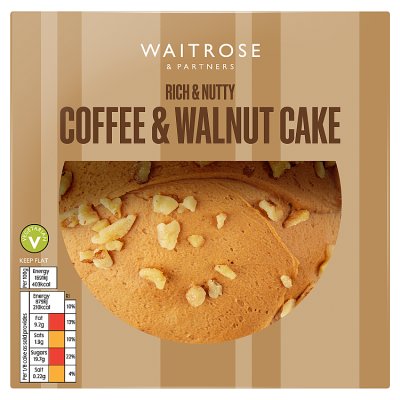 Waitrose coffee and walnut cake (British brand)