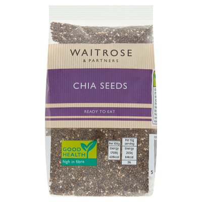 Waitrose chia seeds 150g for baking and smoothies (British brand)