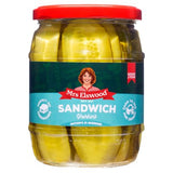 Mrs Elswood sandwich gherkins 540g jar (British brand)
