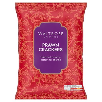 Waitrose Prawn Crackers Sharing Snack 65g, imported from the UK