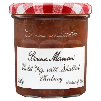 Bonne Maman shallot and violet fig chutney 210g, imported from the UK