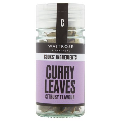 Cooks' Ingredients curry leaves 2g jar, imported from the UK