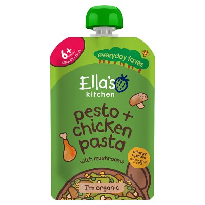 Ella's Kitchen organic baby pasta pesto chicken and mushroom 100g - British product