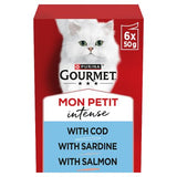 GOURMET Fish Variety wet cat food 6x50g, imported from the UK