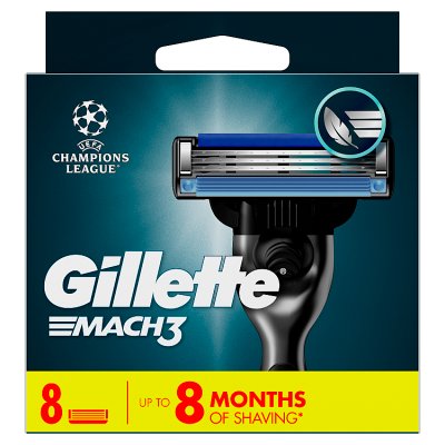 Gillette Mach3 razor refills 8 pack - British product