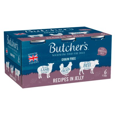 Butcher's Meaty Recipes in Jelly dog food 6x400g - British product