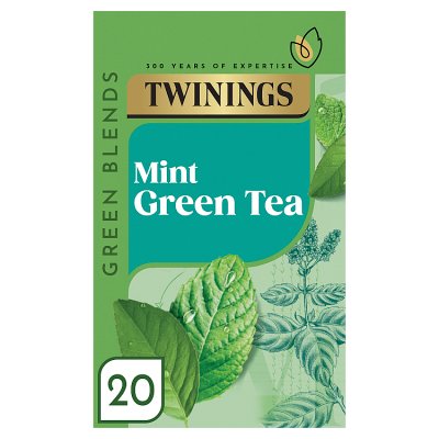 Twinings mint green tea 20 tea bags 40g - British product