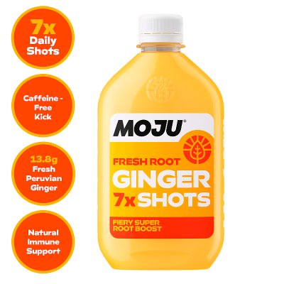 MOJU ginger juice shots dosing bottle 7 shots 420ml (British brand)
