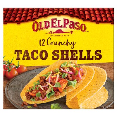Old El Paso crunchy taco shells 12 pack 156g (British brand)