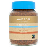 Waitrose Gold Roast decaf instant coffee 100g, imported from the UK