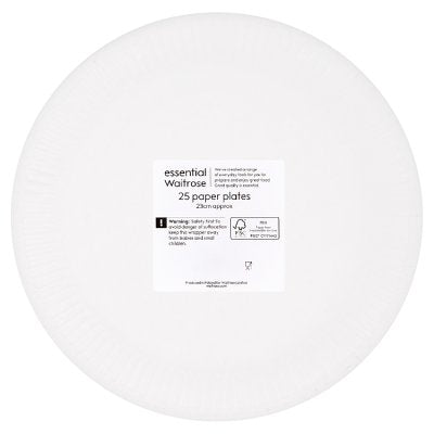 ANYDAY white paper plates 24 pack - British product