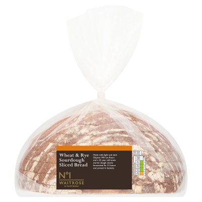 Waitrose wheat and rye sourdough bread 500g, UK version