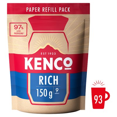Kenco instant coffee refill Rich paper pack 150g, UK version