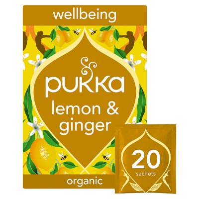 Pukka organic lemon ginger manuka honey tea 20 bags - British product