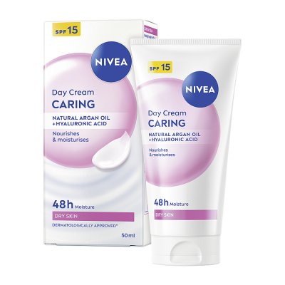 NIVEA nourishing day cream SPF15 for dry sensitive skin 50ml, UK version