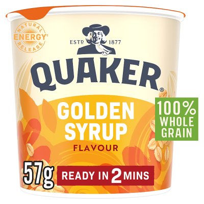 Quaker Golden Syrup Porridge Pot 57g, imported from the UK