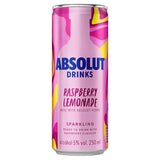 Absolut Raspberry Lemonade sparkling cocktail 25cl can, UK version
