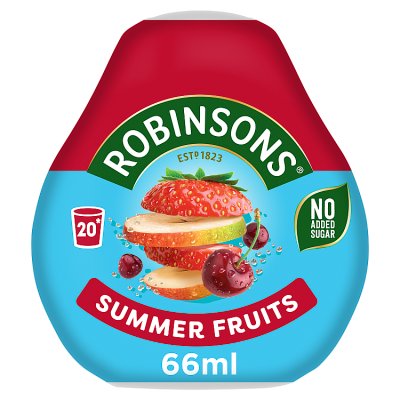 Robinsons summer fruits squash 66ml, imported from the UK