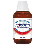 Corsodyl mint alcohol free mouthwash 300ml (British brand)