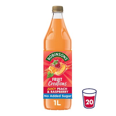 Robinsons Peach Raspberry squash 1 litre, UK version