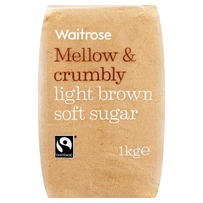 Waitrose light brown soft sugar 1kg - British product