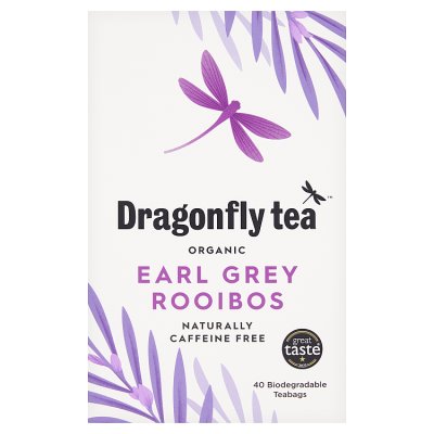 Dragonfly Tea Earl Grey Rooibos 40 tea bags 100g (British brand)