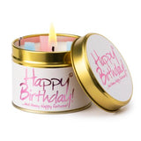 Lily-Flame candle tin Happy Birthday, imported from the UK