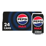 Pepsi Max no sugar cola cans 24x330ml, UK version