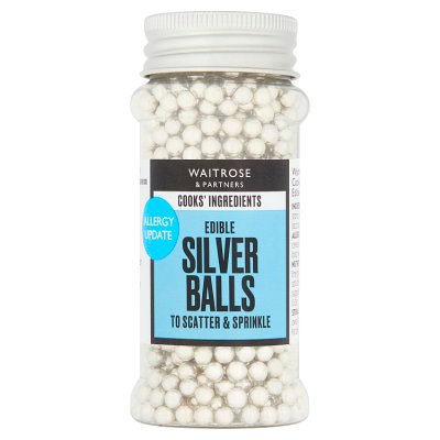 Cooks' Ingredients silver balls cake decorations 80g (British brand)