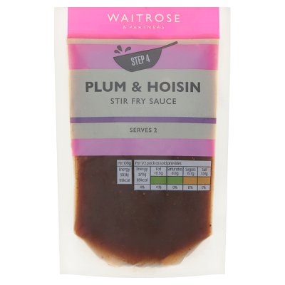 Waitrose plum and hoisin stir fry sauce 150g (British brand)