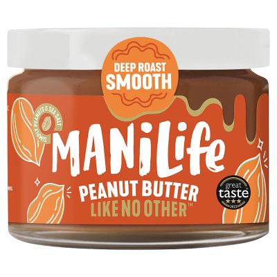 ManiLife peanut butter deep roast smooth 275g, imported from the UK