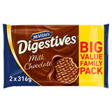 McVitie's milk chocolate digestives twin pack 2x316g, imported from the UK
