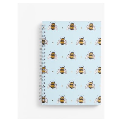 John Lewis Bees Notebook A5 with FSC paper, imported from the UK
