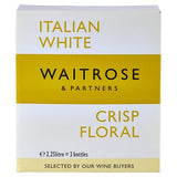 Waitrose Italian White Crisp & Floral 2.25L bag in box (British brand)